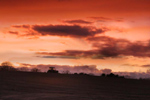 evening rolling in over the Wicklow hills