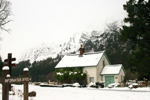 Informationoffice at Glendalough in Winter