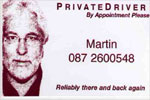 Private driver Martin in Glendalough